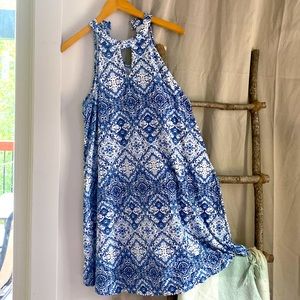 Halter dress patterned Large